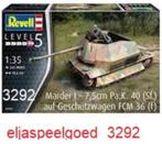 Modelbouw Revell 1:35 Marder Pa K 40 Tank 3292  245 delen, Hobby en Vrije tijd, Modelbouw | Auto's en Voertuigen, 1:32 tot 1:50