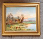 Theodore Haakman Schilderij - Boerderij met Kippen, Antiek en Kunst, Ophalen