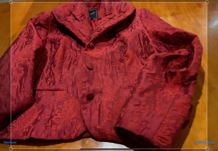 Rode Jasje - Maat M, Kleding | Dames, Jasjes, Kostuums en Pakken, Zo goed als nieuw, Jasje, Maat 38/40 (M), Rood, Ophalen of Verzenden