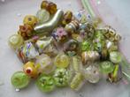 785/ mooie mix geel/groene lampwork glaskralen, Nieuw, Kraal, Ophalen of Verzenden