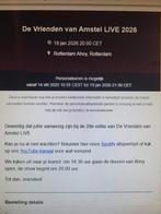 De Vrienden van Amstel LIVE 2026 19 januari 4 kaarten arena, Tickets en Kaartjes, Drie personen of meer, Januari