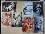 7 erotische prentjes, Gebruikt, 1980 tot heden, Ophalen of Verzenden, Prent