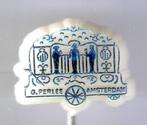 G. Perlee draaiorgel Amsterdam blauw op wit speldje( W_540 ), Verzenden, Zo goed als nieuw, Merk, Speldje of Pin