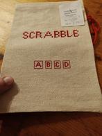 Handgeborduurde scrabble meng zak voor de letter stenen, Ophalen of Verzenden, Zo goed als nieuw
