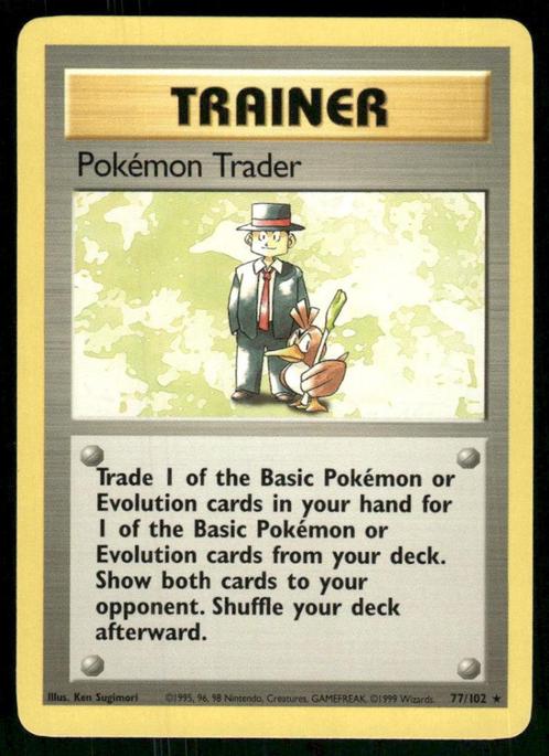PokÃmon Trader 77/102 - Base, Hobby en Vrije tijd, Verzamelkaartspellen | Pokémon, Gebruikt, Losse kaart, Verzenden
