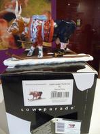 Nieuw Cow Parade koe The Ski medium gratis verzending., Antiek en Kunst, Ophalen of Verzenden