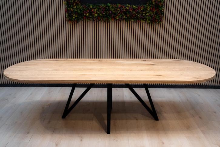 Massief Eiken tafel Ovaal – 300x100 – beste prijs/kwaliteit, Huis en Inrichting, Tafels | Eettafels, Nieuw, 50 tot 100 cm, 200 cm of meer