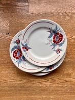Set van 4 borden Nimy art deco spuitdecor retro, Verzenden