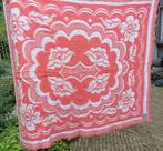 Vintage LEIDEN jaren 1950 oud roze wollen deken 1.65x2.15 mt, Gebruikt, Tweepersoons, Ophalen of Verzenden, Deken of Dekbed