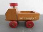 Vintage Sio transport houten vrachtauto met stuur, Ophalen of Verzenden