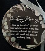Kerstboomhanger In loving memory, herdenking. Rond 8 cm ster, Ophalen of Verzenden, Nieuw