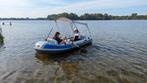 intex excursion 5 rubberboot+elektrische motor+dak+akkus, Watersport en Boten, Rubberboten, Airdeck, Elektrisch, Zo goed als nieuw