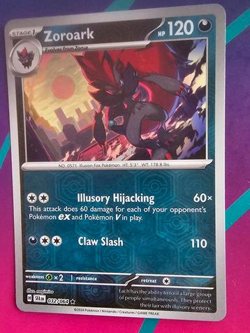 Pokémon kaart - Shrouded Fable - Zoroark 32/64 reverse rare beschikbaar voor biedingen