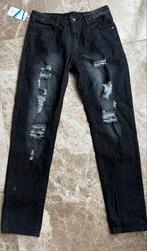Jeans spijkerbroek zwart met gaten mt l30 nieuw heren, Nieuw, Maat 46 (S) of kleiner, Ophalen of Verzenden, Zwart