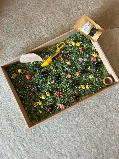 Speelbak met speelrijst en toebehoren, Kinderen en Baby's, Speelgoed | Educatief en Creatief, Zo goed als nieuw, Ontdekken, Ophalen