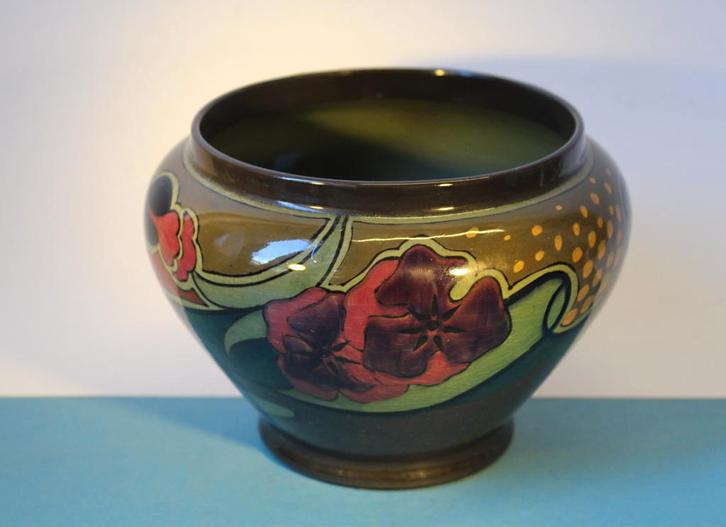 Cachepot Plateelfabriek Zuid-Holland (PZH) Gouda Hartgring, Antiek en Kunst, Antiek | Keramiek en Aardewerk, Ophalen of Verzenden