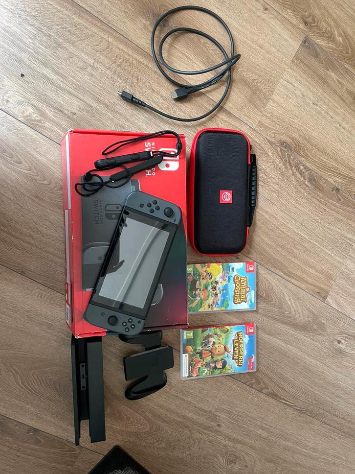 Switch V2 2019, Spelcomputers en Games, Spelcomputers | Nintendo Switch, Zo goed als nieuw, Switch 2019 Upgrade, Met 2 controllers