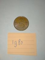 NL 5 Cent 1980, Verzenden, Koningin Juliana, 5 cent, Losse munt