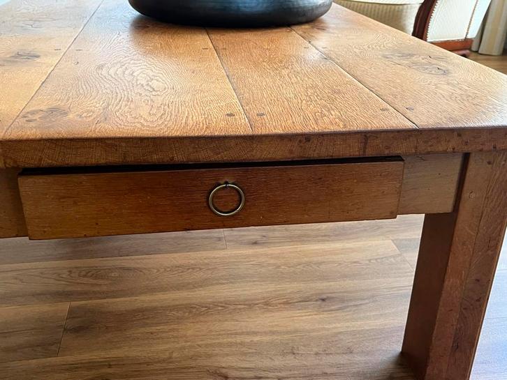 Eiken Salontafel met Lades, Huis en Inrichting, Tafels | Salontafels, Zo goed als nieuw, Minder dan 50 cm, 50 tot 100 cm, 100 tot 150 cm