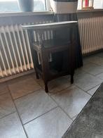 Antieke bijzettafel met koperblad, Ophalen, Rond, Minder dan 55 cm, 45 tot 60 cm