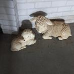 Set van 2 betonnen schapen, Tuin en Terras, Tuinbeelden, Ophalen, Gebruikt, Beton, Dierenbeeld