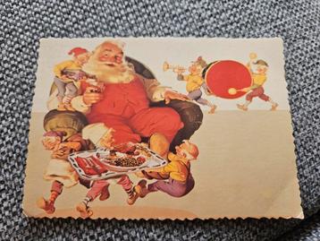Coca cola  Kerstkaart met Kerstman en Elfen beschikbaar voor biedingen