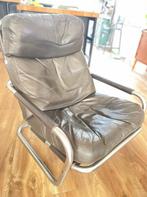 Meneer Oberman Fauteuil - Jan Des Bouvrie Design, Huis en Inrichting, Fauteuils, Ophalen, Gebruikt, Leer, 75 tot 100 cm