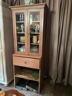 Oud Roze Vitrinekastje/Badkamer Meubel/Buffetkastje H183cm, Ophalen