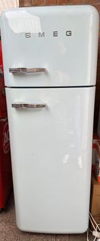 Smeg koel vries combi blauw, Met aparte vriezer, 200 liter of meer, Gebruikt, 160 cm of meer