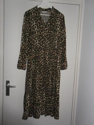 Saint Tropez Bruin/Beige Panterprint Maxi Jurk Maat L NIEUW beschikbaar voor biedingen