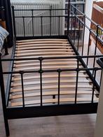 Bed, 90 x 200, Staal, 1 persoons, Ophalen, 90 cm, Eenpersoons, Zwart