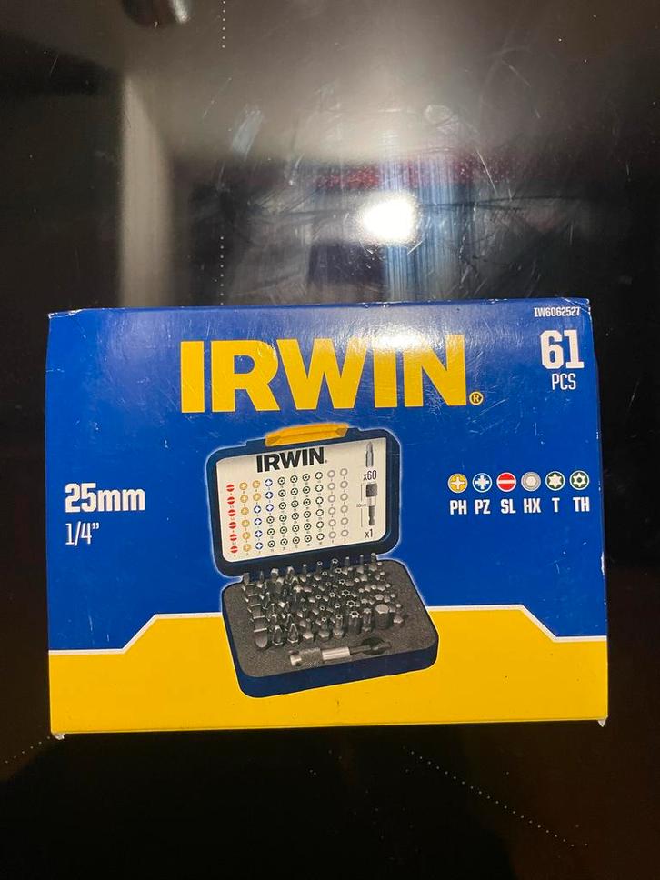 Nieuwe IRWIN Bitset - Compleet!, Doe-het-zelf en Verbouw, Gereedschap | Handgereedschap, Nieuw, Ophalen of Verzenden