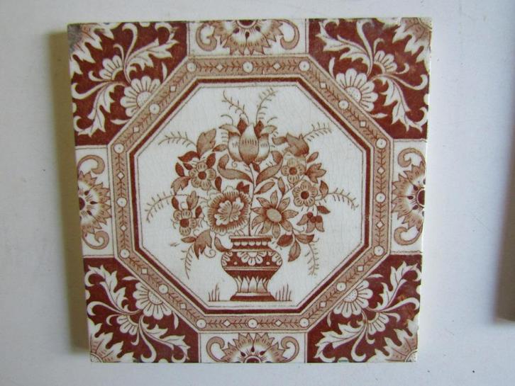 7 stuks mooie antieke tegels van begin 1900, Antiek en Kunst, Antiek | Wandborden en Tegels, Ophalen of Verzenden