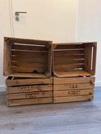 4 houten fruitkisten, Huis en Inrichting, Woonaccessoires | Kisten, Ophalen, Minder dan 50 cm, 50 tot 100 cm, Zo goed als nieuw