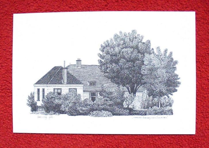 Sees Vlag.1934-2018. "Voorburg Boerderij West-Duyvestein", Antiek en Kunst, Kunst | Litho's en Zeefdrukken, Ophalen of Verzenden