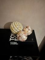 3 Decoratie Bollen Schelp, Huis en Inrichting, Woonaccessoires | Overige, Ophalen of Verzenden, Zo goed als nieuw