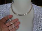 zilveren set ketting + armband [074], Verzenden, Zo goed als nieuw, Zilver, Zilver