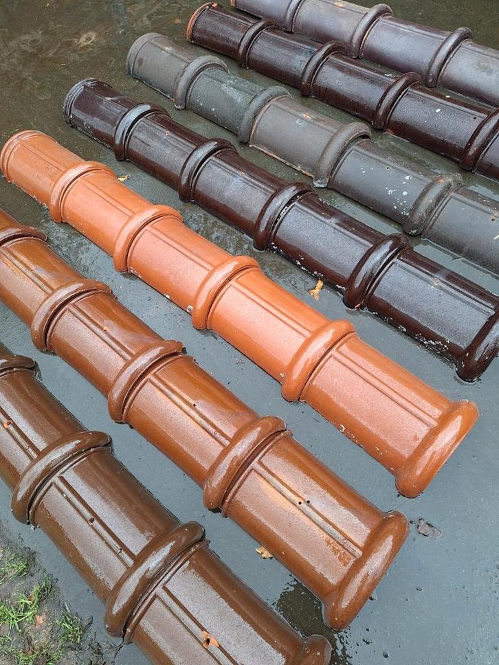 Nokvorsten, verschillende modellen en kleuren, Doe-het-zelf en Verbouw, Dakpannen en Dakbedekking, Gebruikt, Dakpannen, Steen of Klei