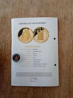 Gouden penning Kroonprinses Amalia met certificaat, Postzegels en Munten, Munten | Nederland, Koningin Beatrix, Verzenden, Setje