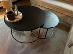 Richmond Salon Tafels - Mat Zwart, Rond, Zo goed als nieuw, Metaal, Minder dan 50 cm