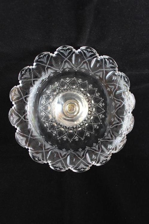 Antiek Frans bonbon schaal zilver voet c 1840-1850, Antiek en Kunst, Antiek | Glas en Kristal, Ophalen of Verzenden