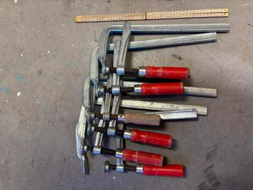 Lijmklemmen 40cm - 6 stuks in goede staat beschikbaar voor biedingen