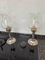 2x windlicht (zilverlegering), Overige materialen, Overige kleuren, 25 tot 50 cm, Ophalen of Verzenden