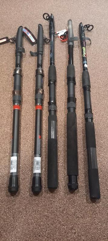 5x Telescopische Werphengel 2,1 - 2,4mtr. beschikbaar voor biedingen