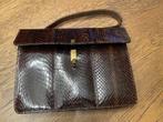 vintage tas van bruin leer, Ophalen of Verzenden, Zo goed als nieuw, Bruin, Handtas
