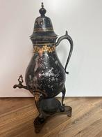 Antiek tinnen koffiekan kraantjeskan op onderstel, Antiek en Kunst, Antiek | Tin, Ophalen of Verzenden