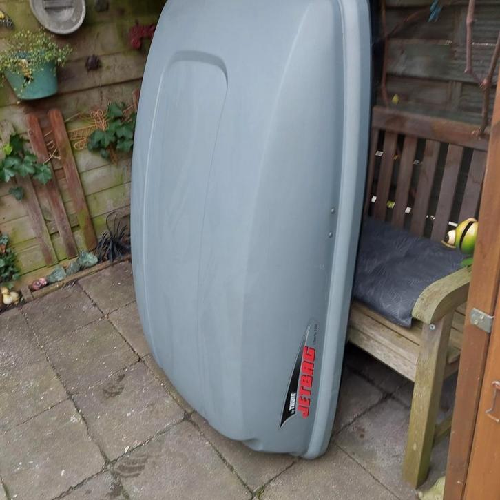 Thule dakkoffer Jetbag 100 liberty grijs, Auto diversen, Dakkoffers, Zo goed als nieuw, Ophalen