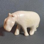 Vintage handgesneden speksteen nijlpaard beeldje, Ophalen of Verzenden, Zo goed als nieuw, Dier