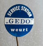 Speldje van GEDO, te Weurt. Auto doorsmeerstation, Ophalen of Verzenden, Gebruikt, Transport
