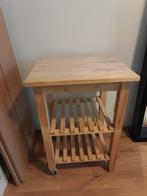 Ikea bekvam roltafel bijzettafel, Huis en Inrichting, Ophalen, 50 tot 100 cm, Rond, Zo goed als nieuw